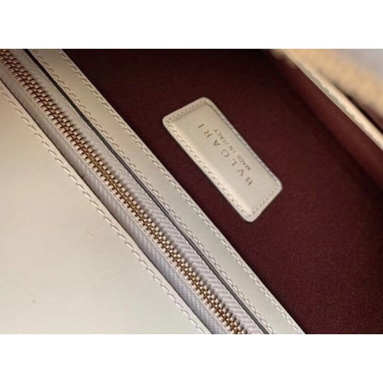 replica Bvlgari Serpenti Forever Large Shoulder Bag White Calfskin UK