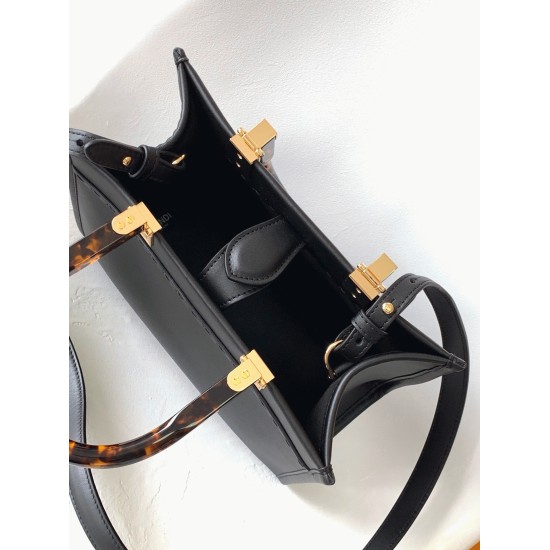 Replica Top QualityFendi Sunshine Medium Tote Bag In Black Calfskin UK replica Top QualityFendi Sunshine Medium Tote Bag In Black Calfskin UK