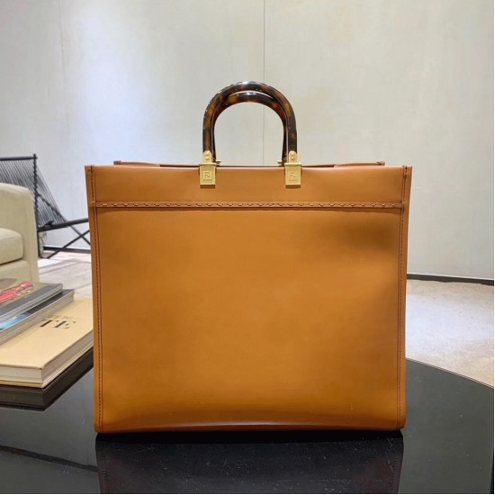 Replica Fendi Sunshine Large Tote Bag In Brown Calfskin Uk - 7047 - Buddha Luxury