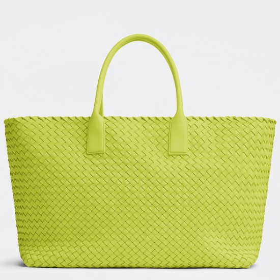 Replica Bottega Veneta Cabat Large Bag In Acid Kiwi Intrecciato Lambskin Uk - 4740 - Buddha Luxury