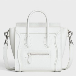 Celine Nano Luggage Tote Bag In White Uk