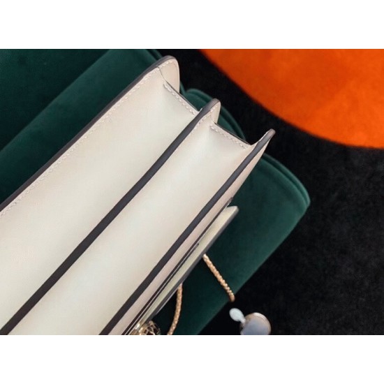 replica Bvlgari Serpenti Forever Large Shoulder Bag White Calfskin UK