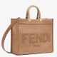 replica Top QualityFendi Sunshine Medium Tote Bag In Brown Flannel UK
