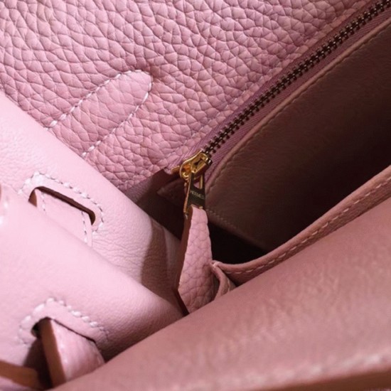 Replica Hermes 6108 dlz1757526943831 Buddha Luxury Replica Pink Clemence Hermes Kelly Retourne 28Cm Feminine Handbag Uk - 6108 - Buddha Luxury