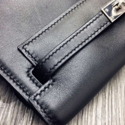 Black Swift Leather Hermes Kelly Danse Versatile Handbag UK Black Swift Leather Hermes Kelly Danse Versatile Handbag UK