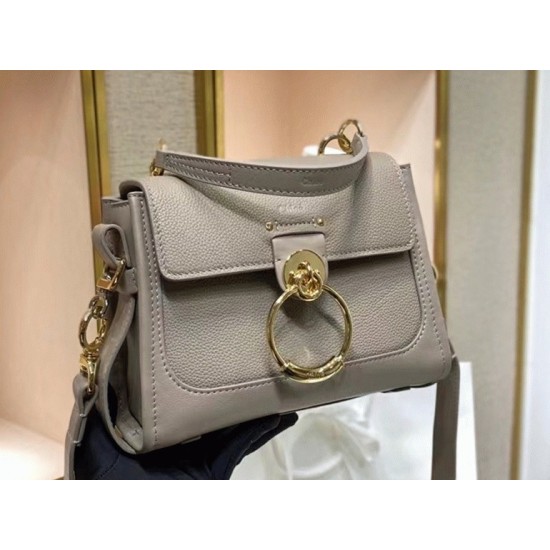 Replica chloe Mini Tess Day Bag In Grey Grained Leather Uk - 5718 - Buddha Luxury