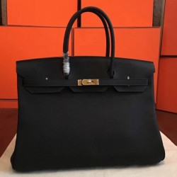 Black Hermes Birkin 40cm Oversized Handbag UK
