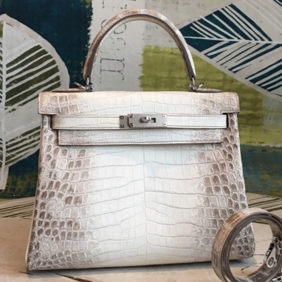 Replica Hermes 6130 dlz1757526868653 Buddha Luxury Replica Himalaya Niloticus Crocodile Hermes Kelly 28Cm Rare Edition Uk - 6130 - Buddha Luxury