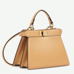 Top QualityFendi Peekaboo ISeeU Petite Bag In Beige Nappa Leather UK