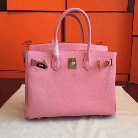Replica Hermes 6516 dlz1757525058422 Buddha Luxury Replica Pink Handmade Hermes Birkin 30Cm Tote Uk - 6516 - Buddha Luxury