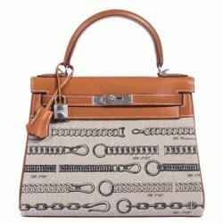 De Camp Dechainee Toile Designer Hermes Kelly 28Cm Limited Edition Uk