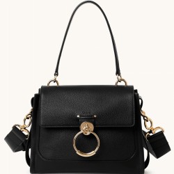 Top Quality Knockoff Chloe Small Tess Day Bag In Black Grained Leather Uk