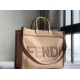replica Top QualityFendi Sunshine Medium Tote Bag In Brown Flannel UK