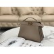 Replica Grey Calfskin Fendi Peekaboo ISeeU Small Imitation Bag UK replica Grey Calfskin Fendi Peekaboo ISeeU Small Imitation Bag UK