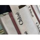 Replica Faux Chloe Medium Woody Tote Bag In Canvas With Brown Leather Strips Uk - 5673 - Buddha Luxury