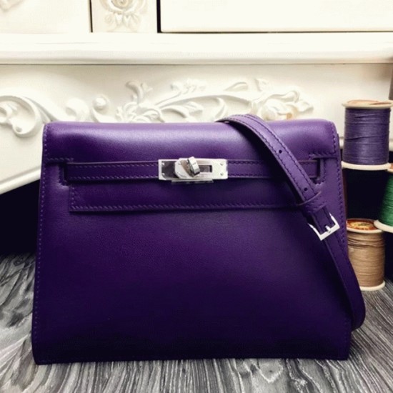 Replica Hermes 6219 dlz1757526479197 Buddha Luxury Replica Purple Swift Leather Hermes Kelly Danse Stylish Bag Uk - 6219 - Buddha Luxury