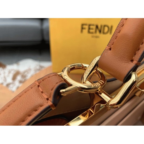 Replica Fendi 6978 dlz1757527437603 Buddha Luxury Replica Fendi Peekaboo Iseeu Medium Bag In Brown Calfskin Uk - 6978 - Buddha Luxury