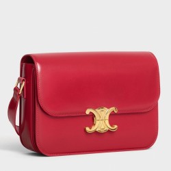 Top Qualityceline Triomphe Medium Bag In Red Uk