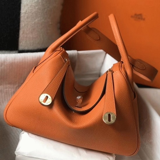 Replica TopHermes Lindy 30cm bag in orange shade UK replica TopHermes Lindy 30cm bag in orange shade UK
