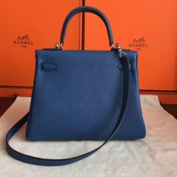 Blue Agate ClemenceHermes Kelly Retourne 28cm Tote UK