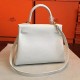 Replica White Clemence Hermes Kelly Retourne 28Cm Chic Tote Uk - 6345 - Buddha Luxury