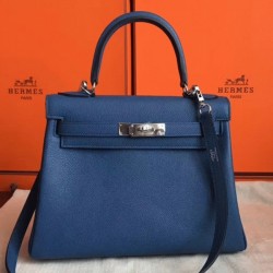 Blue Agate ClemenceHermes Kelly Retourne 28cm Tote UK
