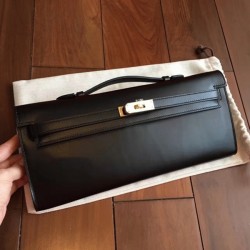 Black Box Hermes Kelly Cut Clutch Classic Design UK