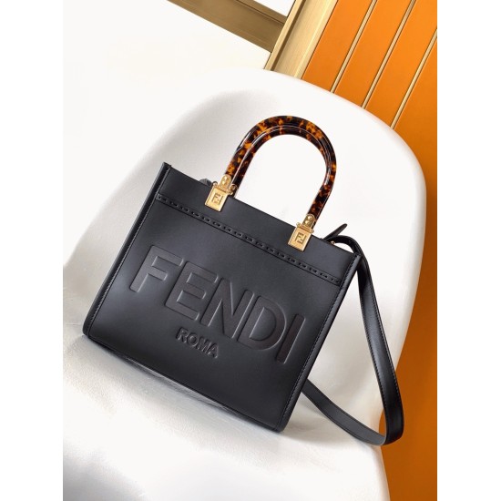 Replica Top QualityFendi Sunshine Medium Tote Bag In Black Calfskin UK replica Top QualityFendi Sunshine Medium Tote Bag In Black Calfskin UK