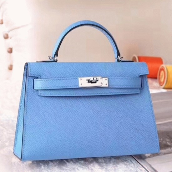 Replica Hermes 6175 dlz1757526723805 Buddha Luxury Replica Celeste Epsomhermes Kelly 20Cm Soft Blue Purse Uk - 6175 - Buddha Luxury