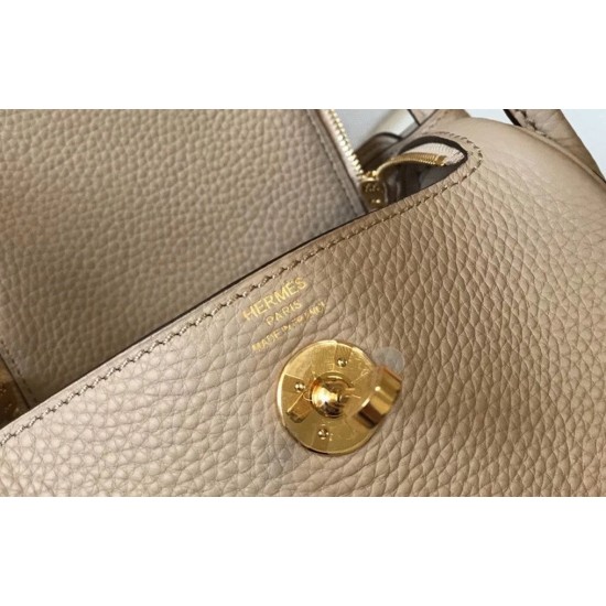 replica TopHermes Lindy Mini handbag in trench color UK