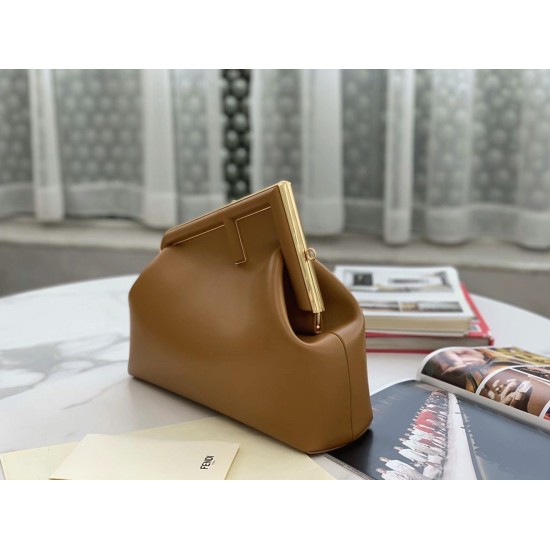 replica Top Quality Fendi First Medium Bag In Brown Nappa Leather UK