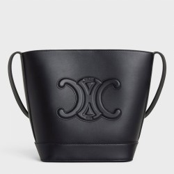 Celine Small Bucket Cuir Triomphe In Black Calfskin Uk