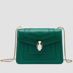 Bvlgari Serpenti Forever Small Crossbody Bag Green Leather Uk
