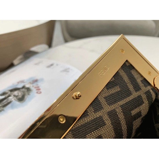 Replica Fendi First Medium Bag In Dark Brown Nappa Leather Uk - 7050 - Buddha Luxury