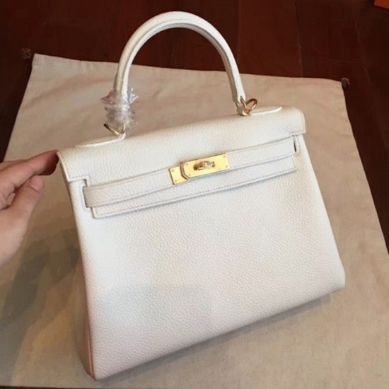 Replica White Clemence Hermes Kelly Retourne 28Cm Chic Tote Uk - 6345 - Buddha Luxury