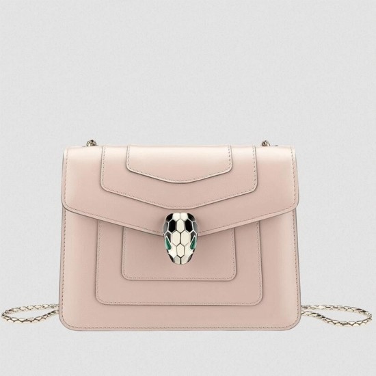 Replica BVLGARI 4938 dlz1757525022402 Buddha Luxury Replica Bvlgari Serpenti Forever Small Crossbody Bag Beige Leather Uk - 4938 - Buddha Luxury