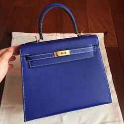 Electric Blue Epsomhermes Kelly 25Cm Bold Purse Uk