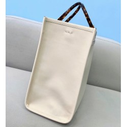 Top QualityFendi Sunshine Medium Tote Bag In White Calfskin UK