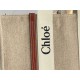 Replica Chloé 5696 dlz1757526540691 Buddha Luxury Replica chloe Medium Woody Tote Bag In Canvas With Tan Leather Strips Uk - 5696 - Buddha Luxury