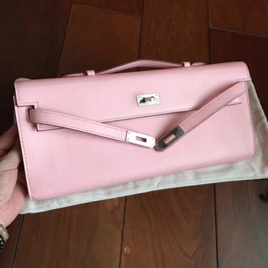 Replica Hermes 6236 dlz1757526351937 Buddha Luxury Replica Rose Dragee Swift Hermes Kelly Cut Clutch Soft Pastel Bag Uk - 6236 - Buddha Luxury