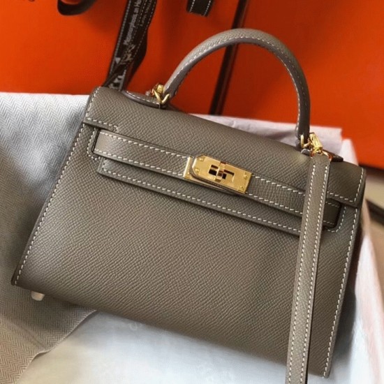 Replica Hermes Kelly Mini Ii Bag In Taupe Grey Uk - 6611 - Buddha Luxury