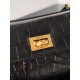Replica Balenciaga Rodeo Mini Bag Black Crocodile Embossed Calfskin Uk - 4558 - Buddha Luxury