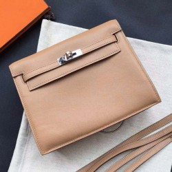 Brown Swift Leather High Quality Hermes Kelly Danse Classic Purse Uk