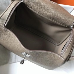 Designerhermes Lindy 26Cm Handbag In Taupe Grey Uk Designerhermes Lindy 26Cm Handbag In Taupe Grey Uk
