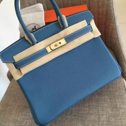 Affordable Blue Jean Hermes Birkin 30cm Bag UK