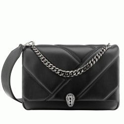 Bvlgari Serpenti Cabochon Medium Bag Black Calfskin Uk
