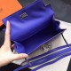replica Blue Swift Leather Hermes Kelly Danse Shoulder Bag UK