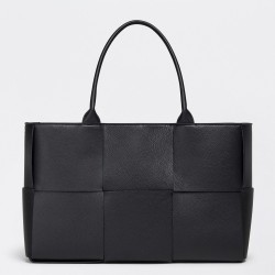 Bottega Veneta Arco Medium Tote Black Intrecciato Calfskin UK
