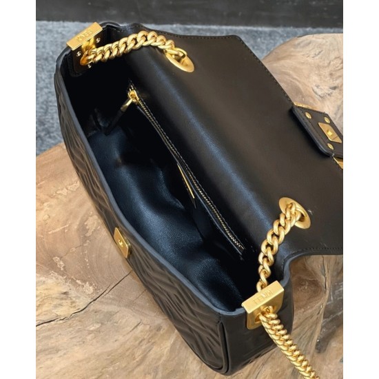 Replica Fendi 7028 dlz1757525963923 Buddha Luxury Replica fendi Baguette Chain Midi Bag In Black Uk - 7028 - Buddha Luxury