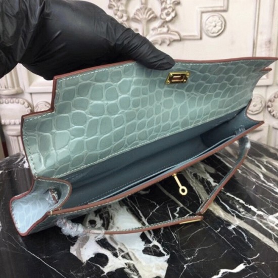 Replica Blue Lin CrocodileHermes Kelly Cut Clutch Elegant Purse UK replica Blue Lin CrocodileHermes Kelly Cut Clutch Elegant Purse UK